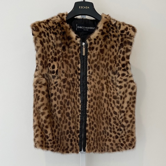 VINTAGE ENRICO MANDELLI MINK FUR VEST SIZE US 6 NWOTS! - Picture 5 of 17